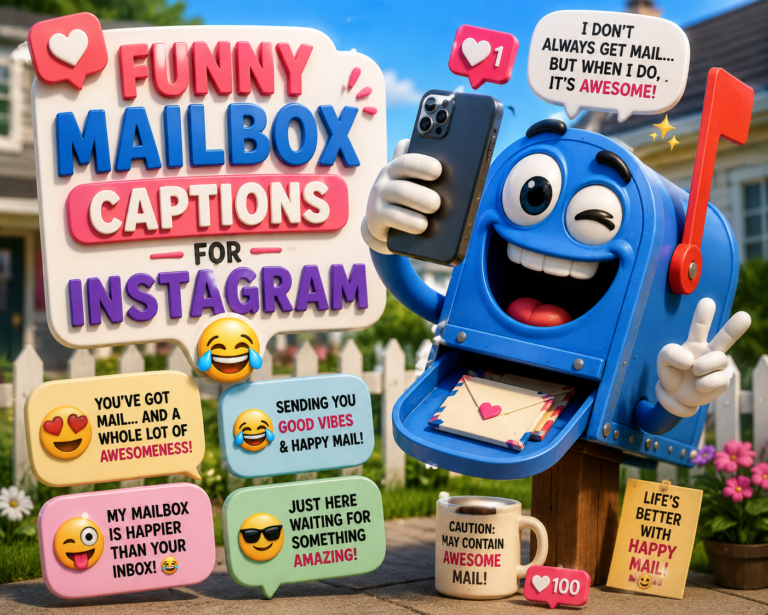 📱 Funny Mailbox Captions for Instagram 😂