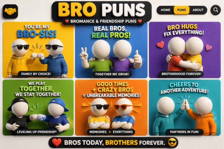 Bromance & Friendship Puns
