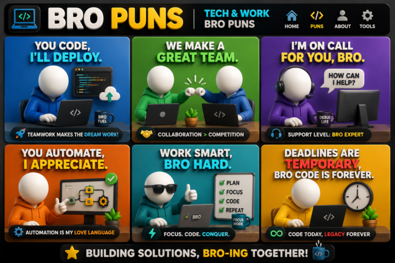 Tech & Work Bro Puns