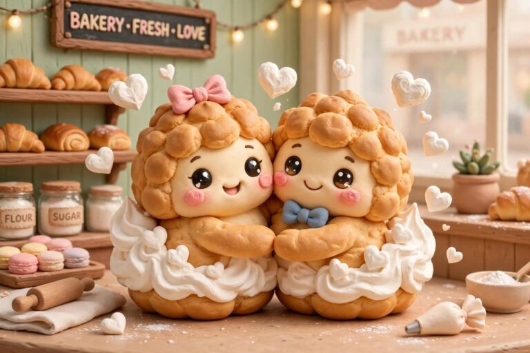 Custard and cream pastry-puns that melt hearts