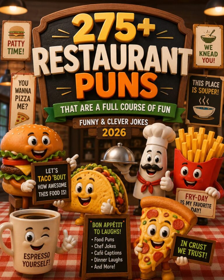 275+ Restaurant Puns That Are a Full Course of Fun Funny & Clever Jokes 2026