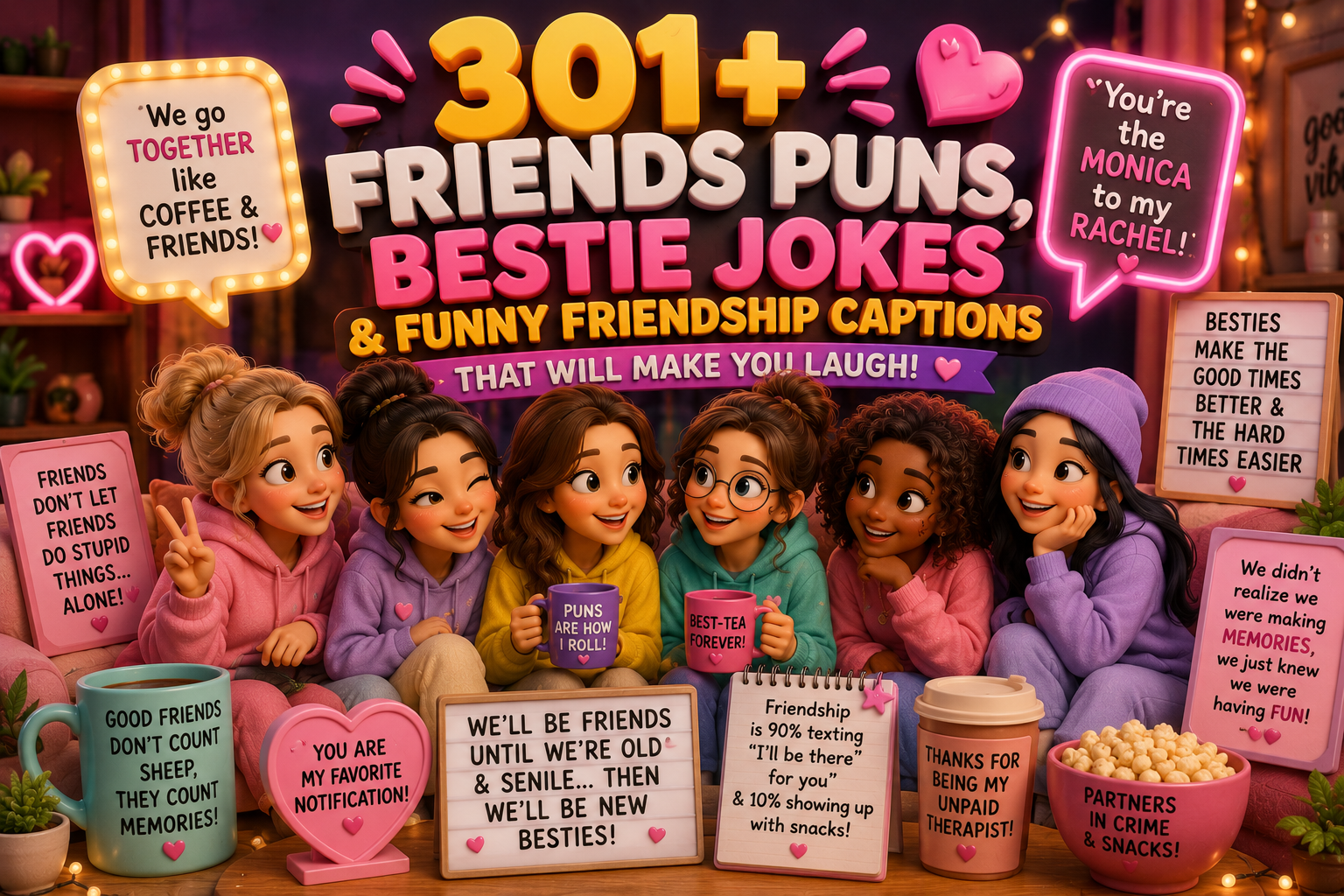 Friends Puns, Bestie Jokes