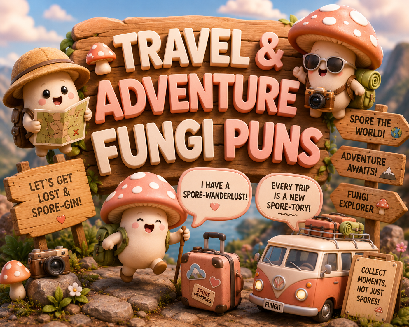 🍄 Travel & Adventure Fungi Puns