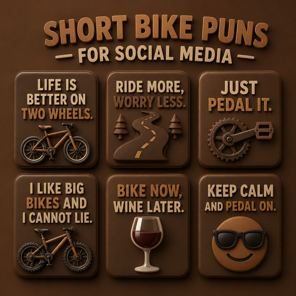 Short Bike Puns for Social Media