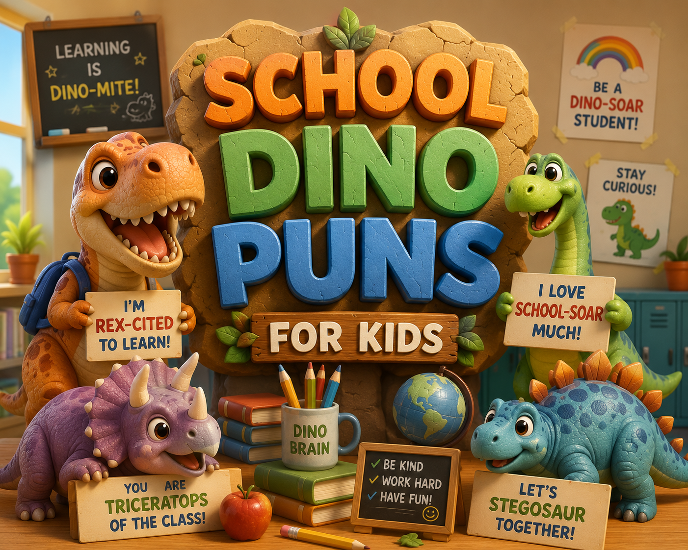 School Dino Puns for Kids