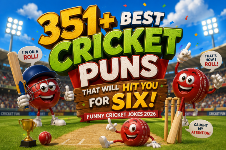 351+ Best Cricket Puns That Will Hit You for Six (Funny Cricket Jokes 2026)