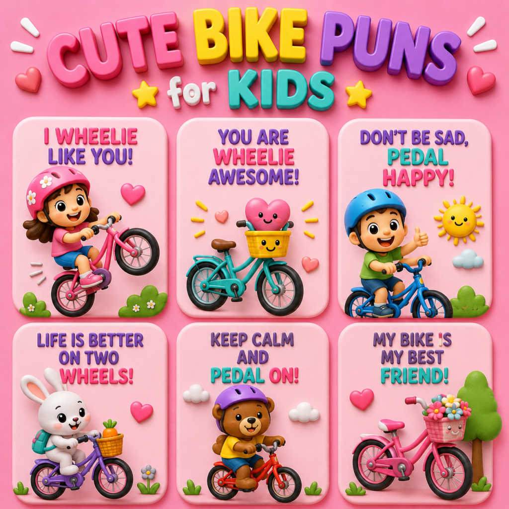 Cute Bike Puns for Kids