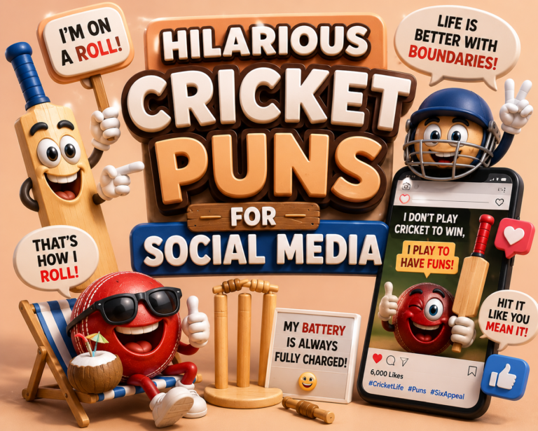 Hilarious Cricket Puns for Social Media