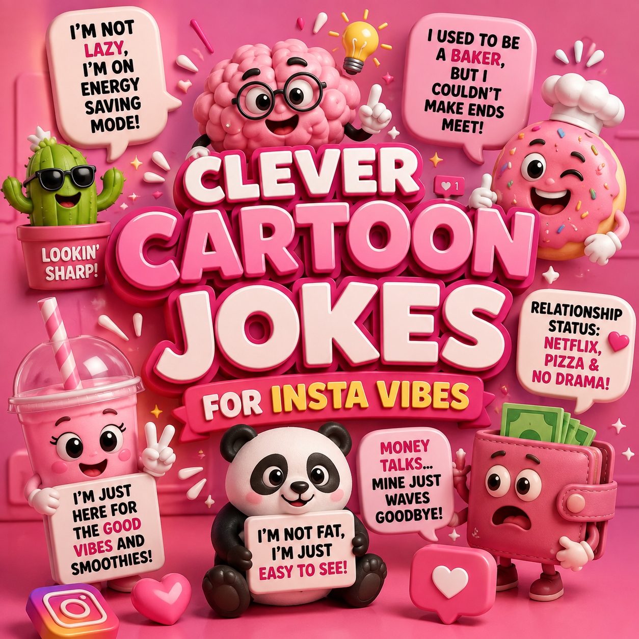 Clever Cartoon Jokes for Insta Vibes