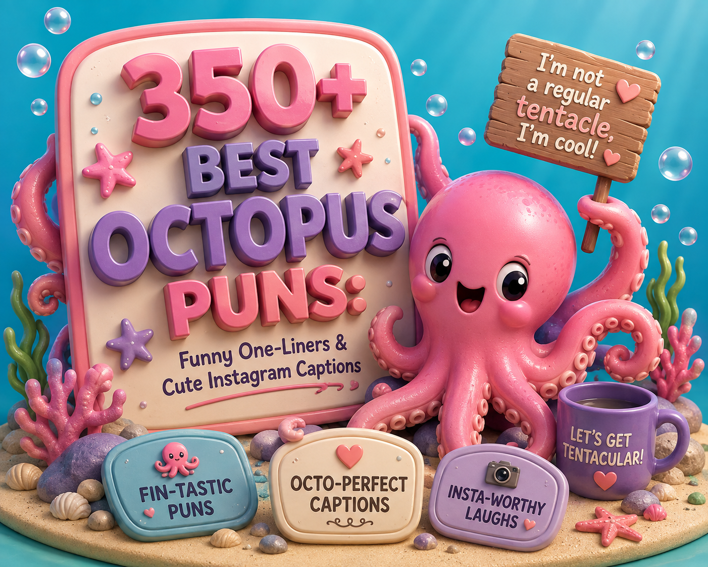350+ Best Octopus Puns: Funny One-Liners & Cute Instagram Captions