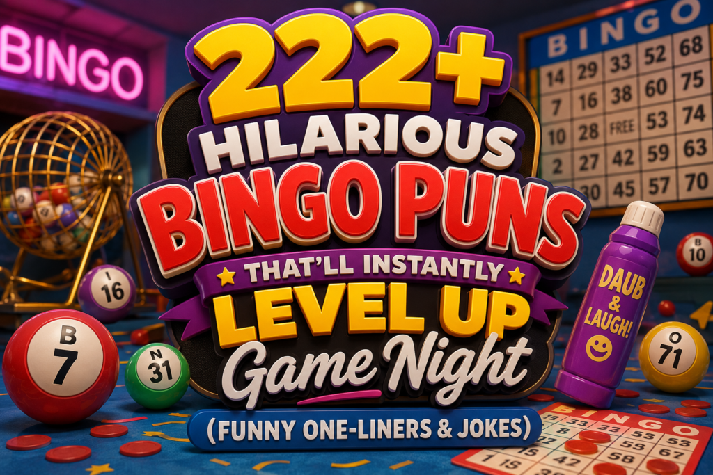222+ Hilarious Bingo Puns That’ll Instantly Level Up Game Night (Funny One-Liners & Jokes)