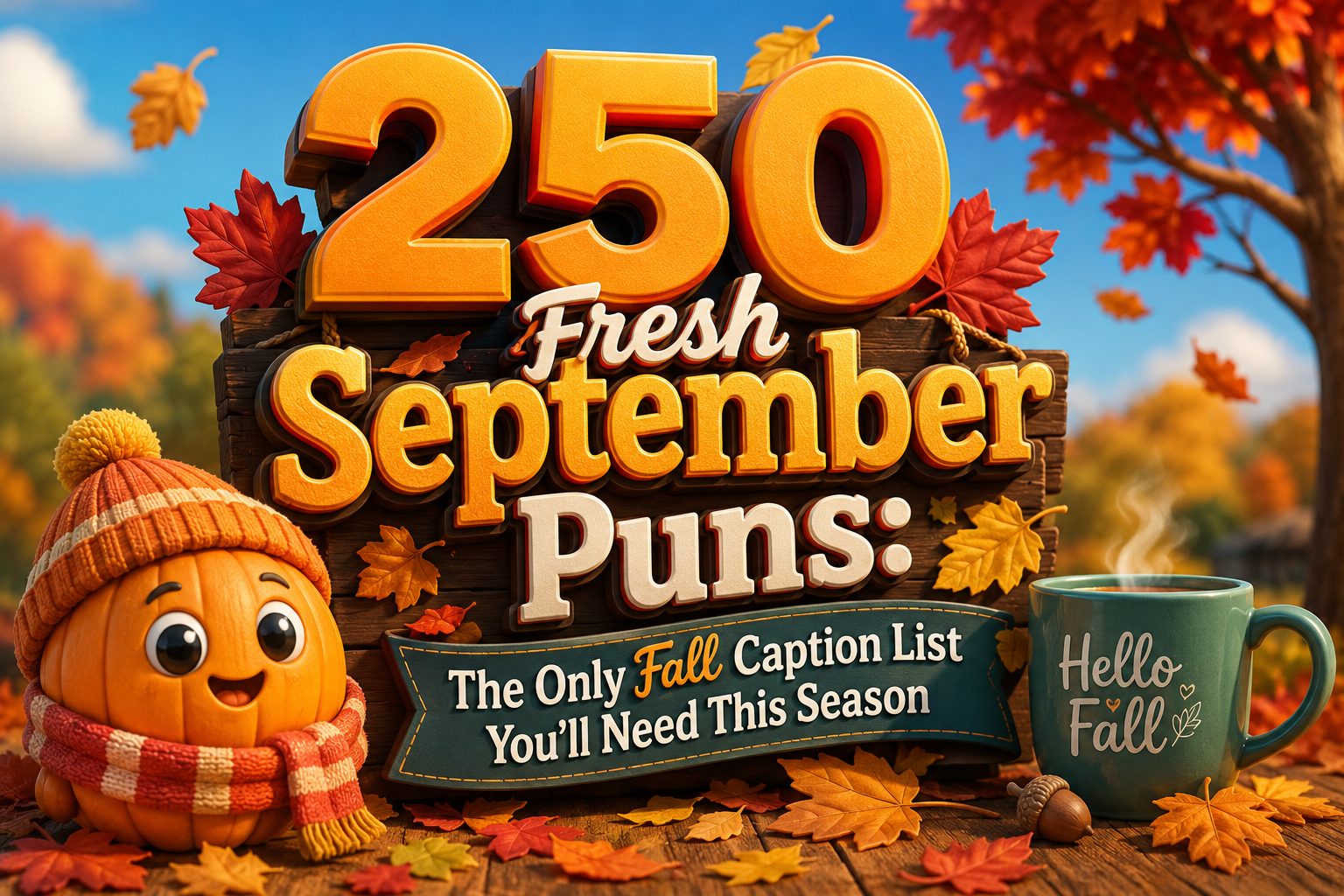 250 Fresh September Puns: The Only Fall Caption List You’ll Need This Season