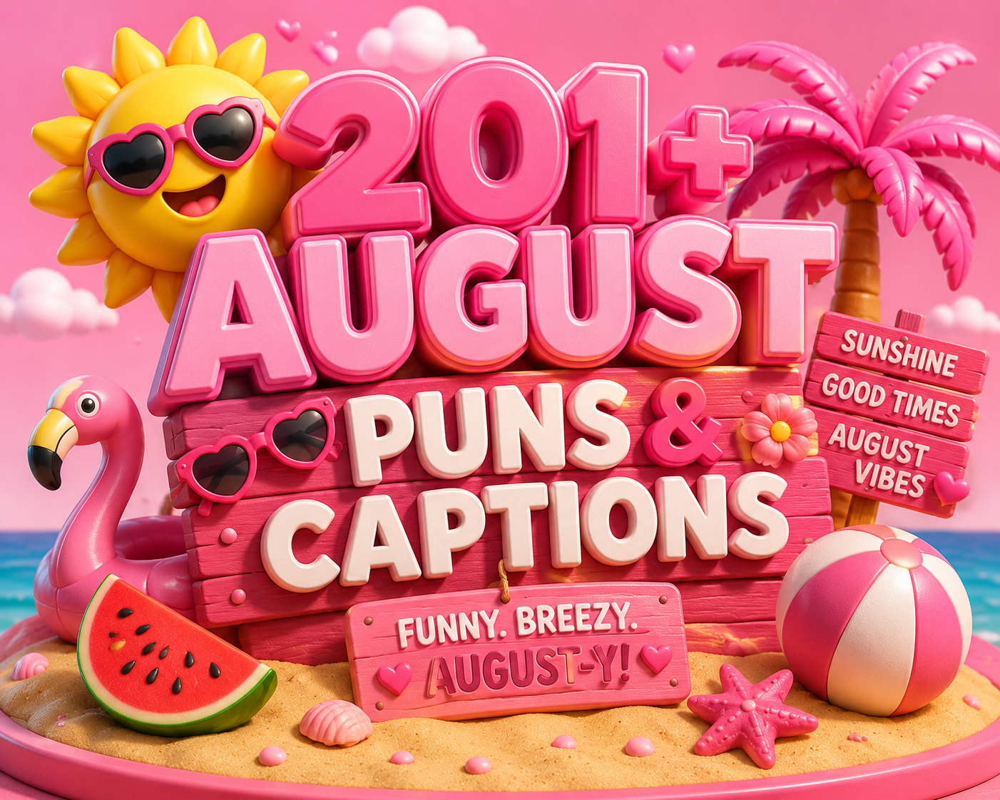 201+ August Puns & Captions: Hilarious Summer Jokes