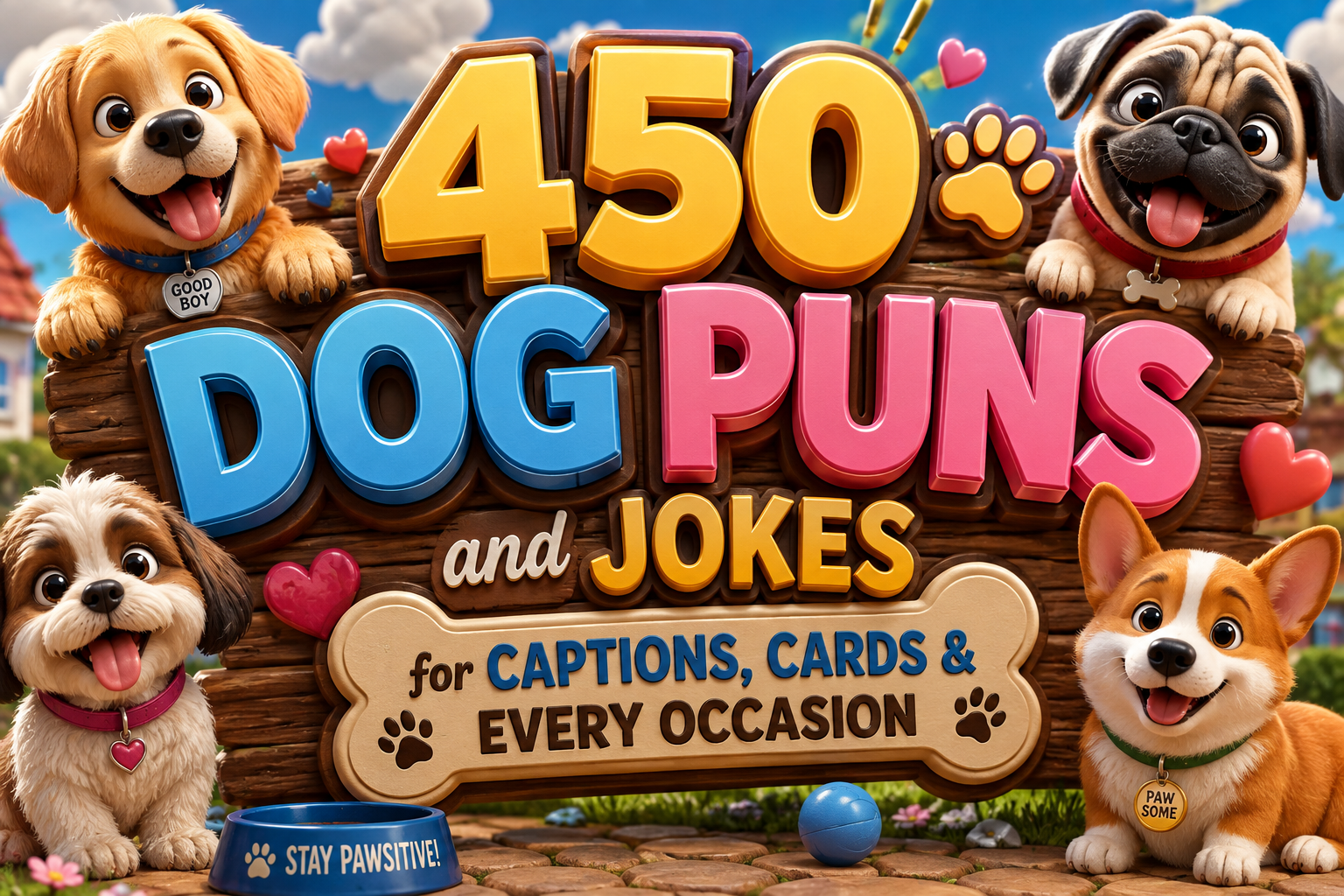 450 Dog Puns and Jokes for Captions, Cards & Every Occasion
