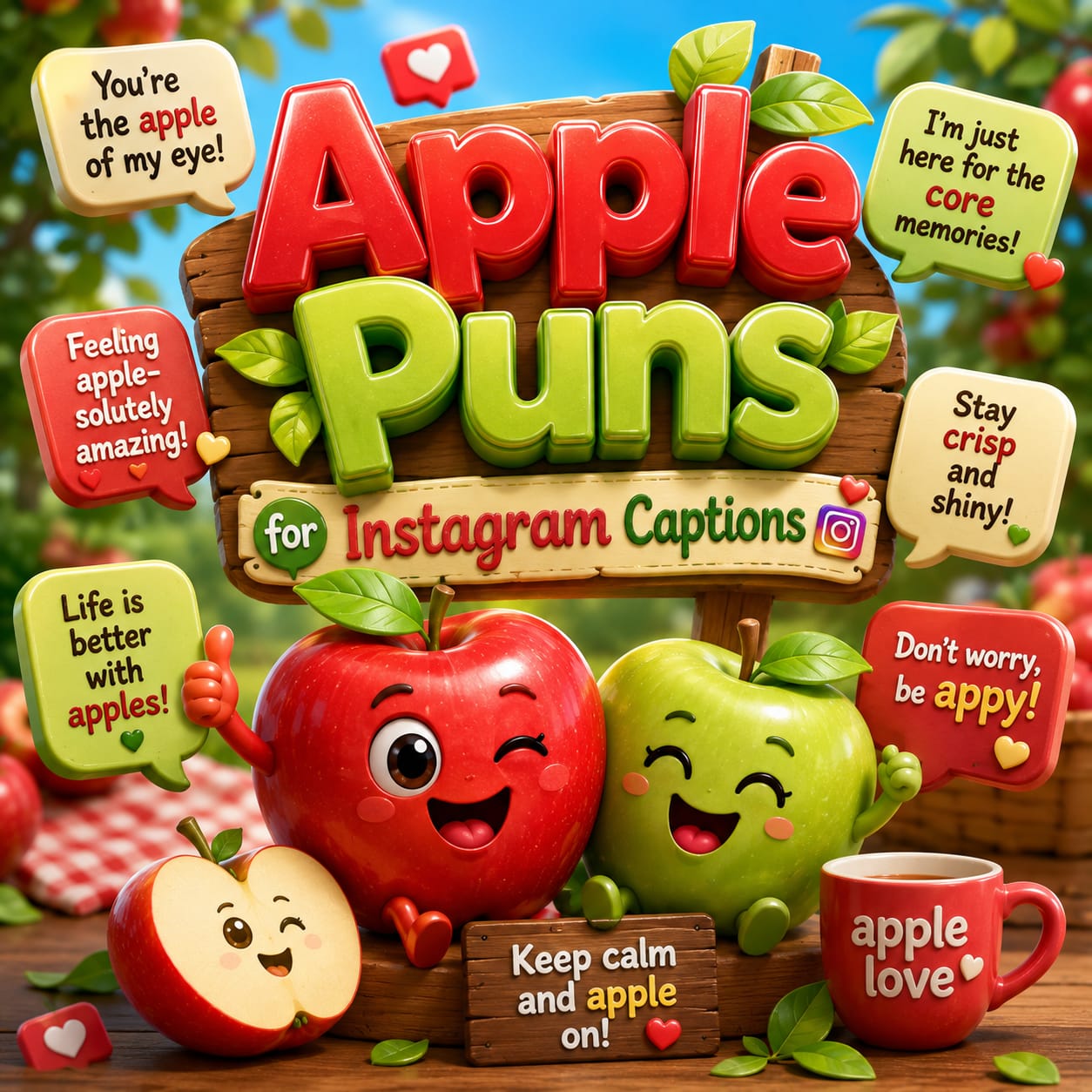 Apple Puns for Instagram Captions