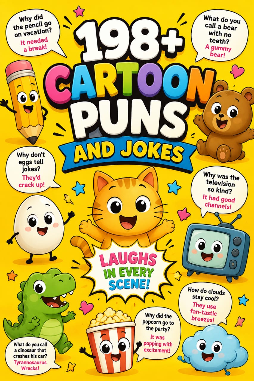 198+ Cartoon Puns and Jokes