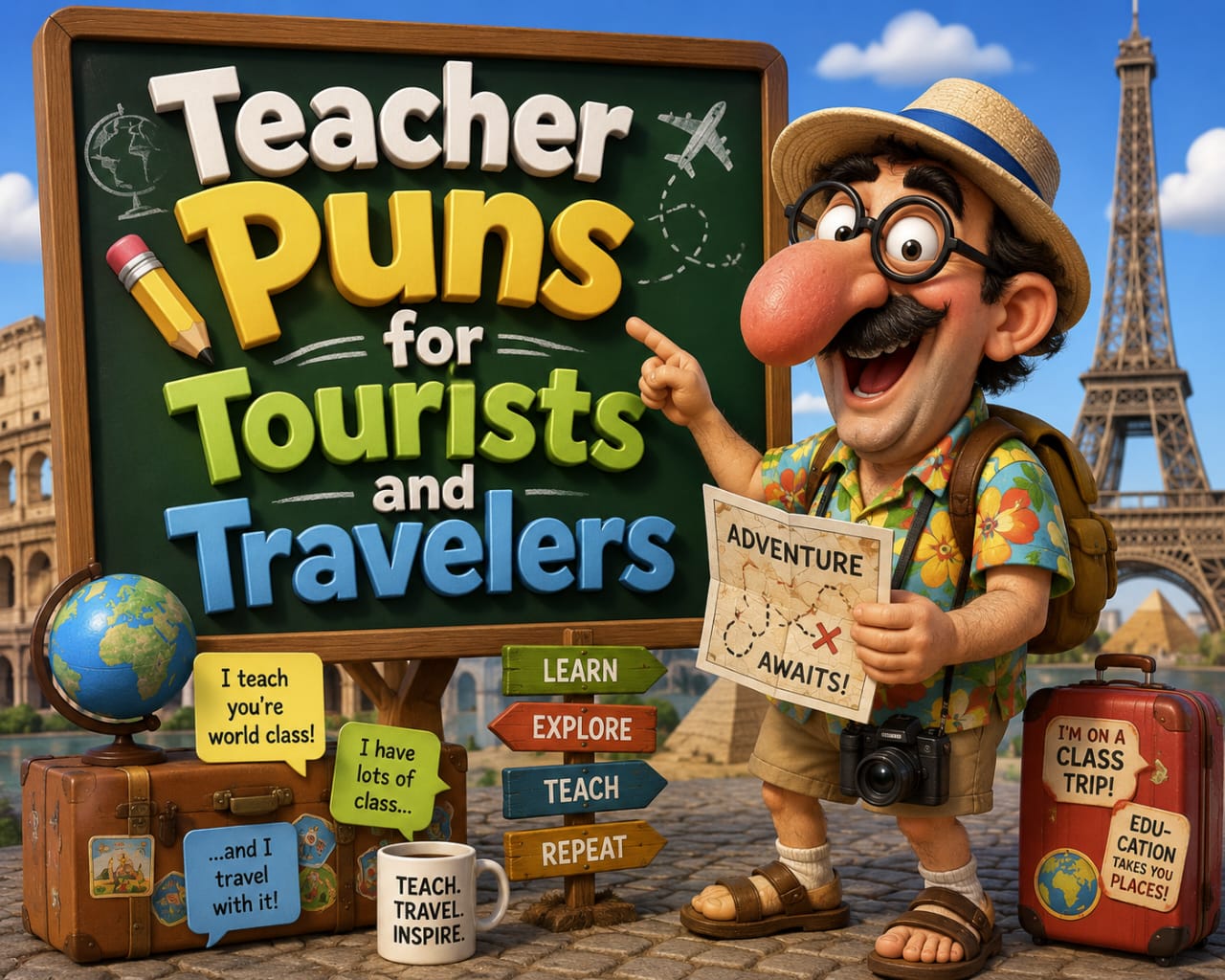 Teacher Puns for Tourists and Travelers