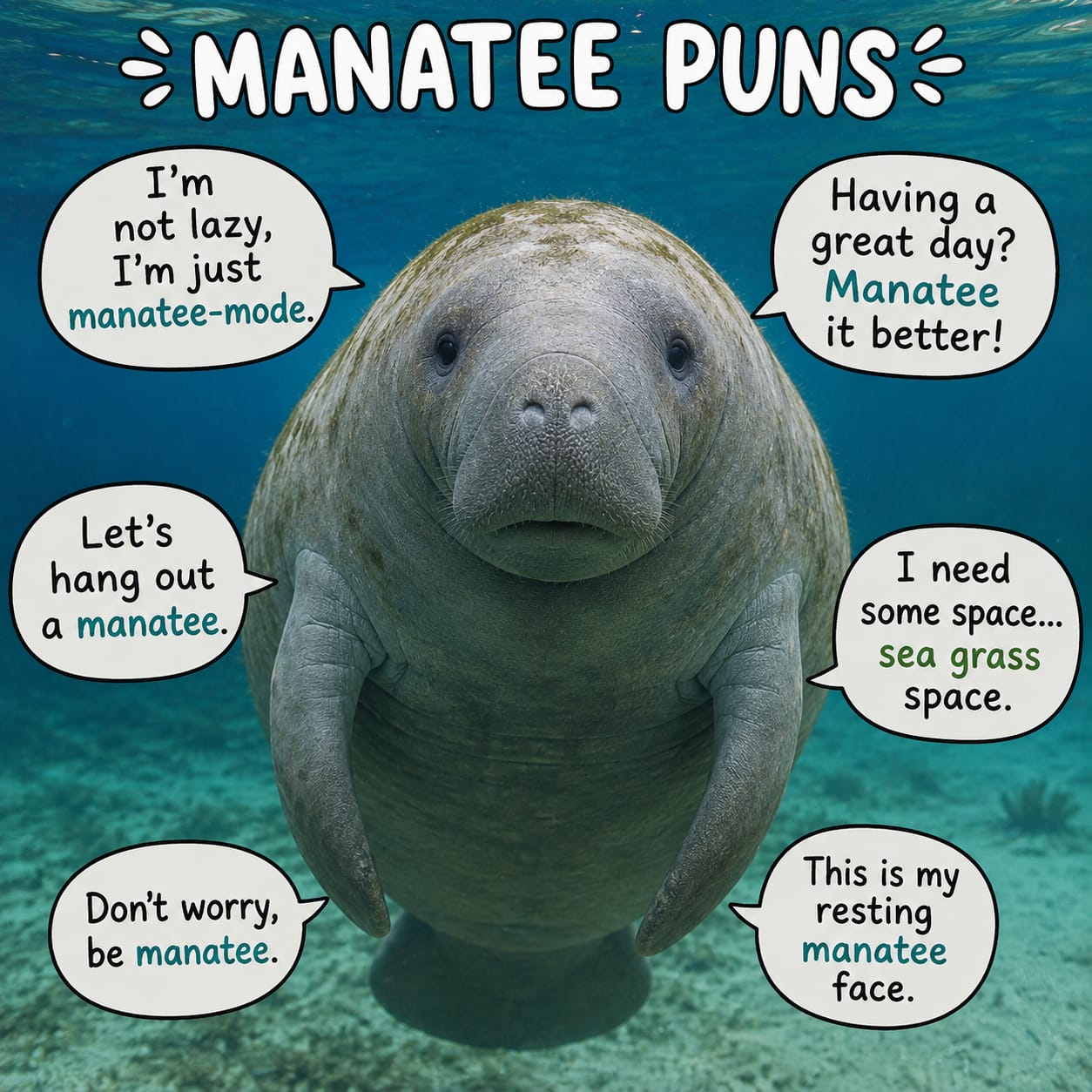 🐚 Good Times Manatee Puns