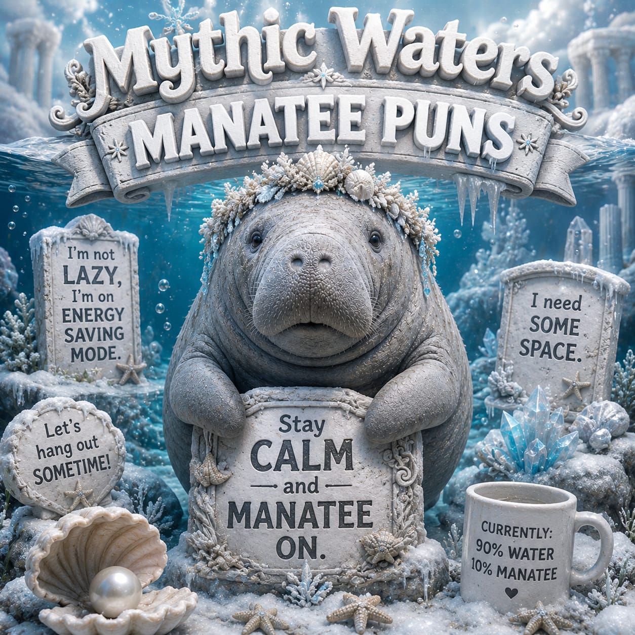 🧜 Mythic Waters Manatee Puns