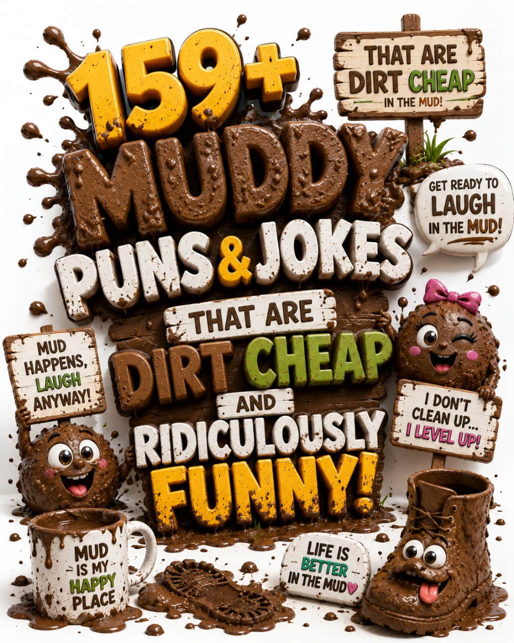 159+ Muddy Puns & Jokes That Are Dirt Cheap and Ridiculously Funny