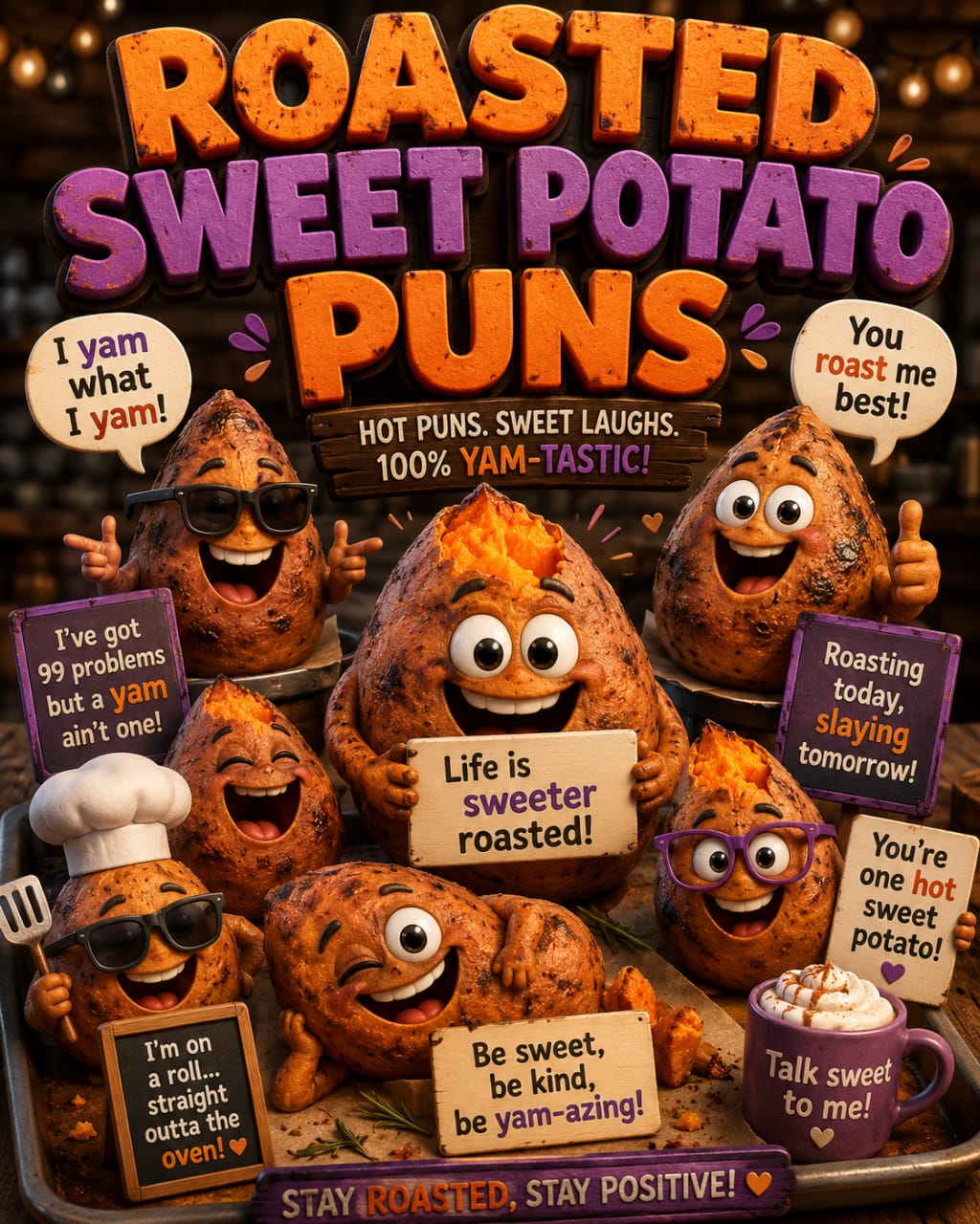 Roasted Sweet Potato Puns