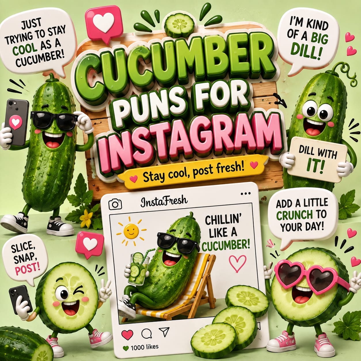 Cucumber Puns for Instagram