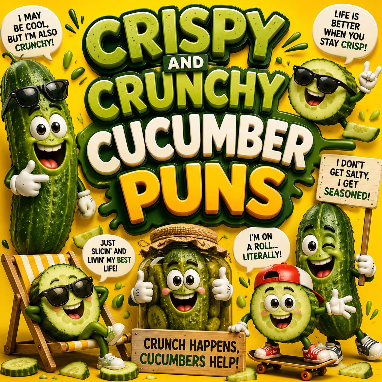 Crispy and Crunchy Cucumber Puns