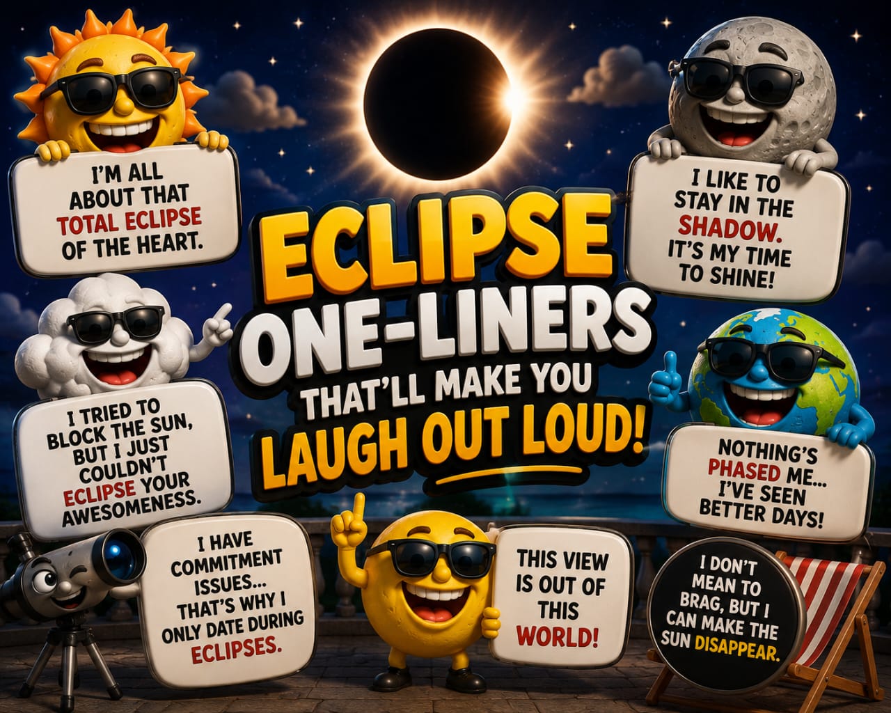 🌘 Eclipse One-Liners That’ll Make You Laugh Out Loud