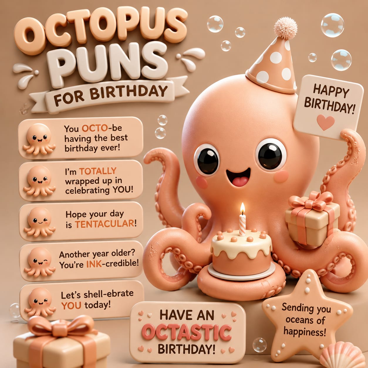 Octopus Puns for Birthday