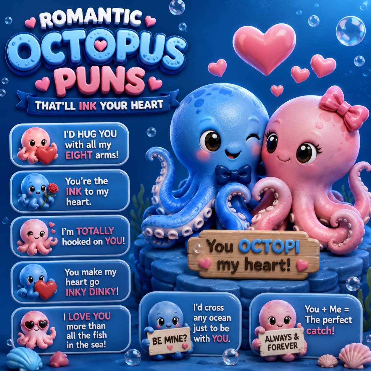 Romantic Octopus Puns That’ll Ink Your Heart