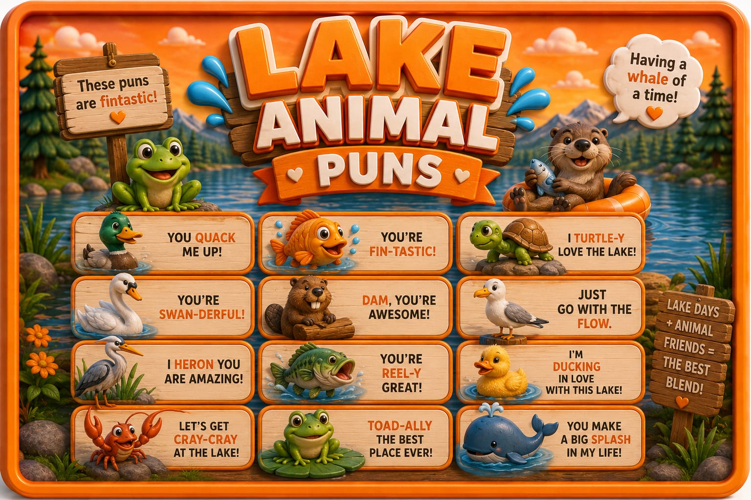 Lake Animal Puns