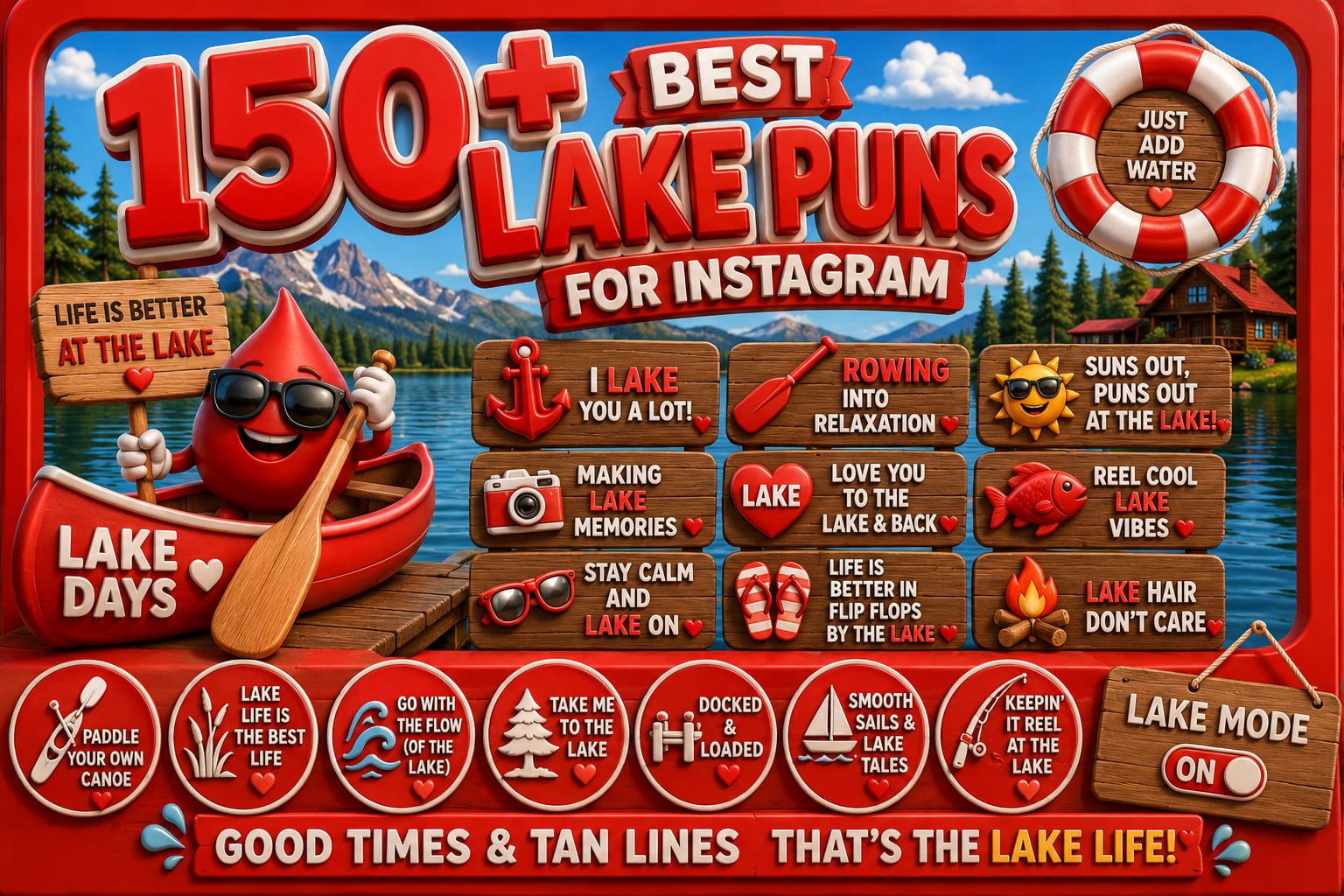 Best Lake Puns for Instagram