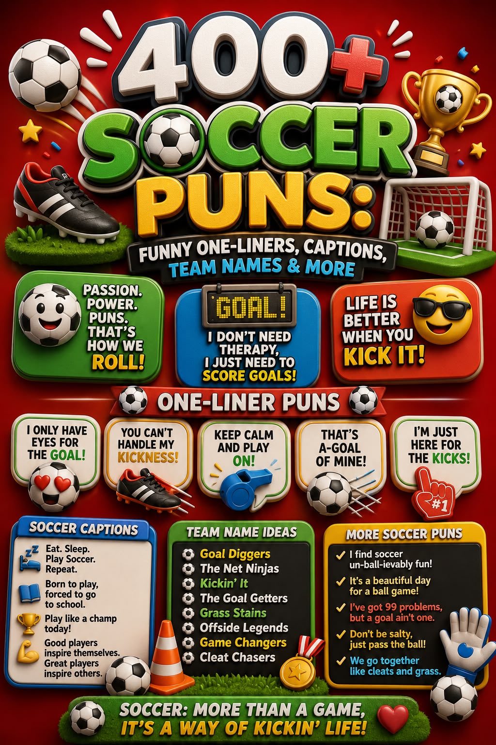 400+ Soccer Puns: Funny One-Liners, Captions, Team Names & More