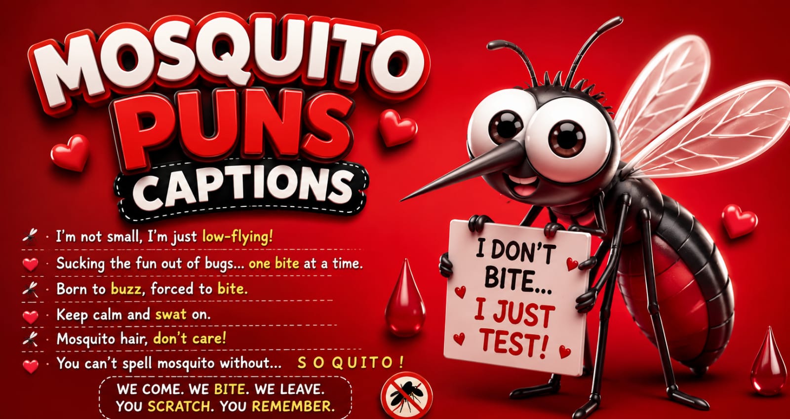 Mosquito Puns Captions