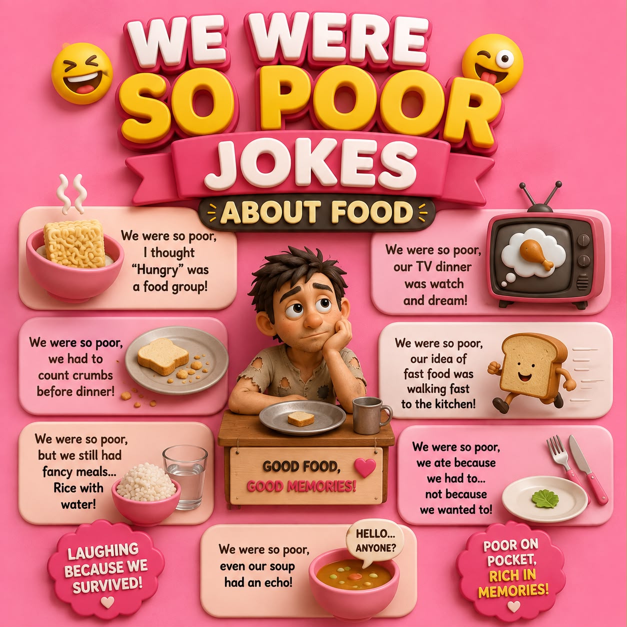 We Were So Poor Jokes About Food