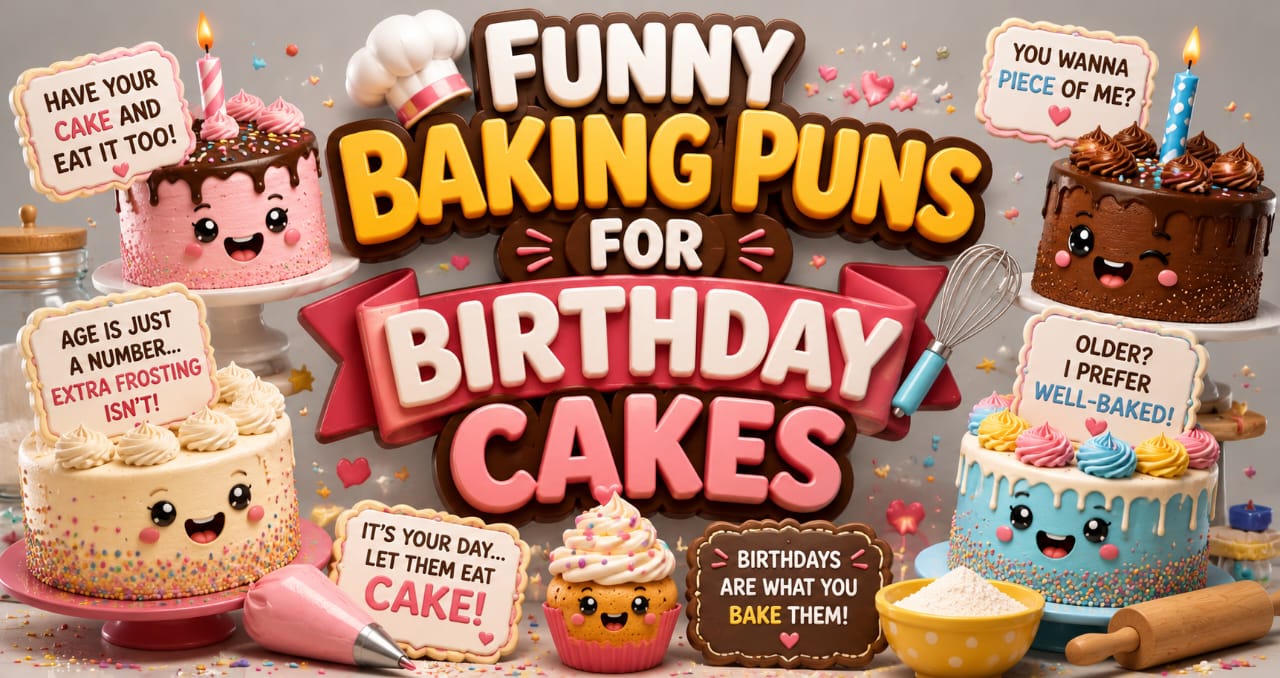 Funny Baking Puns for Birthday Cakes