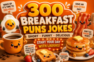 300 Breakfast Puns Jokes