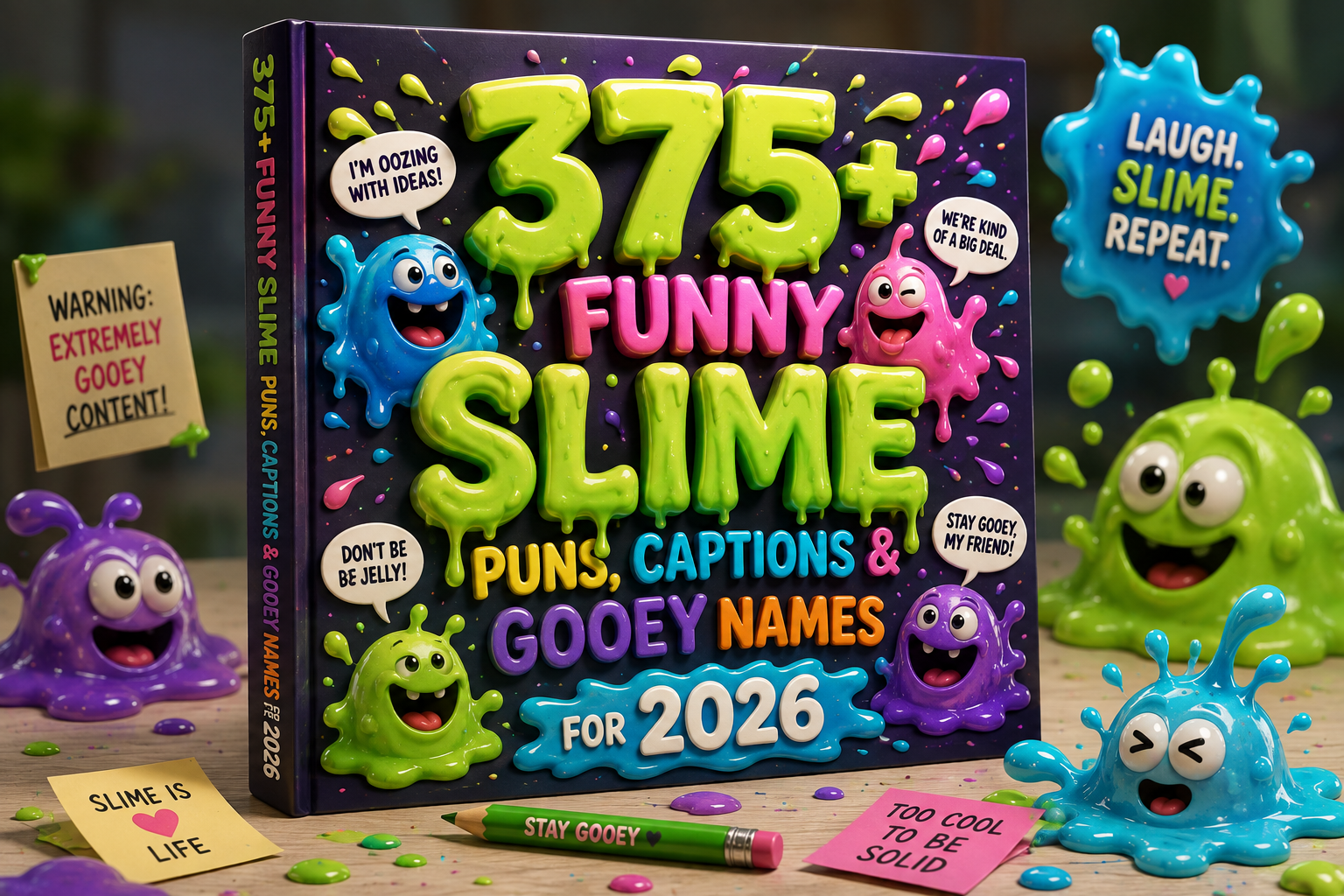 375+ Funny Slime Puns, Captions & Gooey Names for 2026