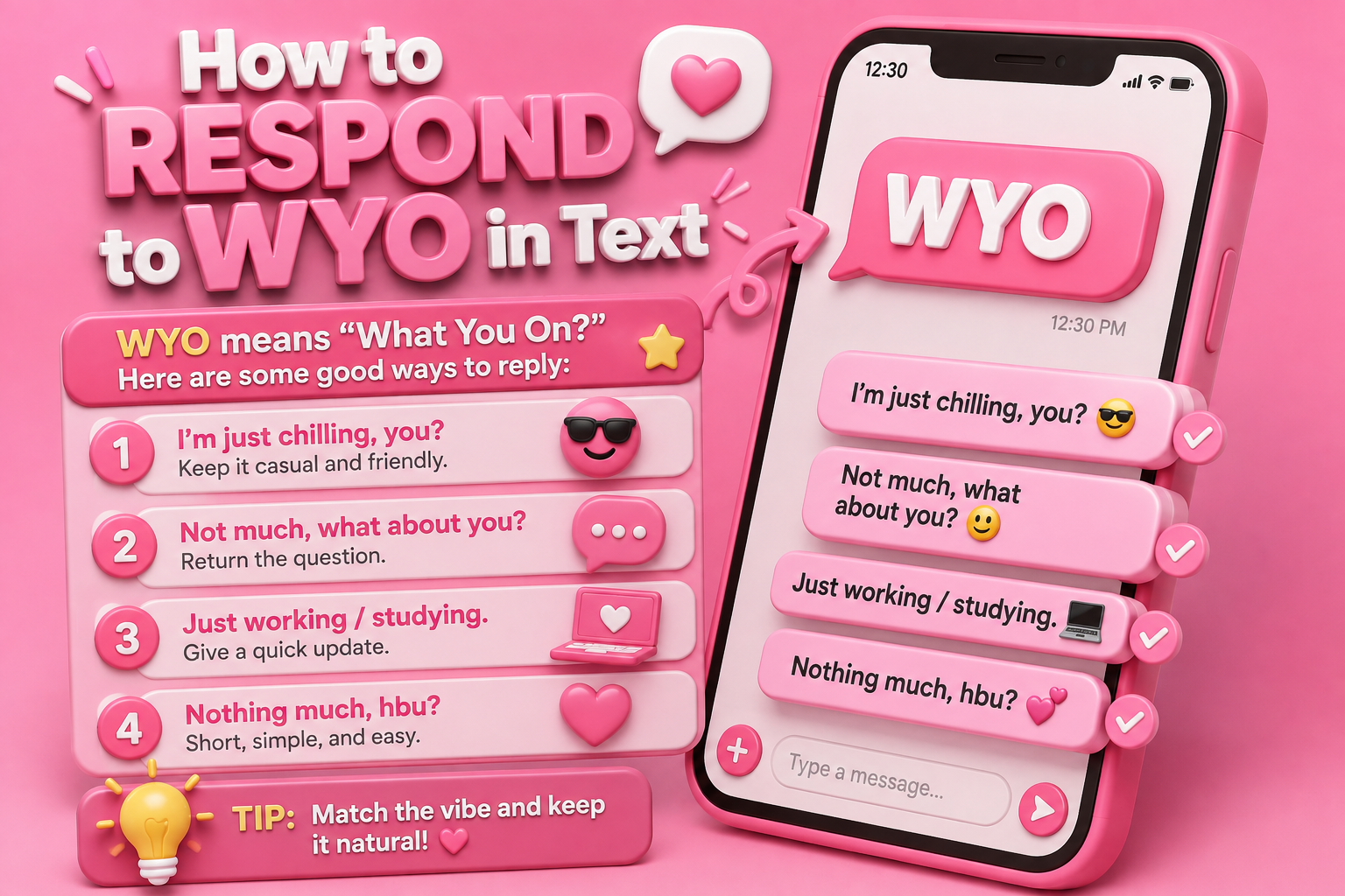 How to Respond to WYO in Text